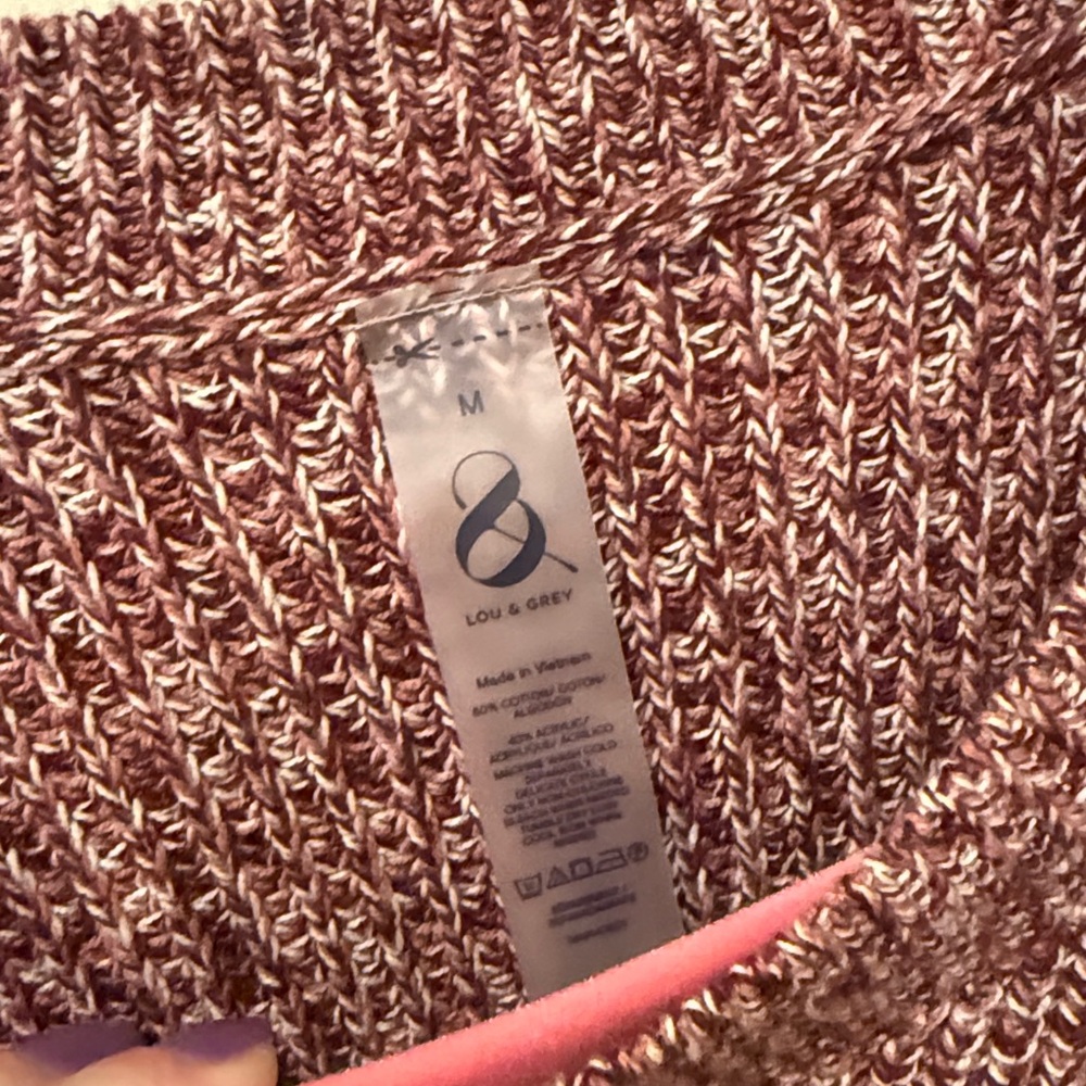 Lou & Grey marled drawstring hem sweater, medium - Picture 5 of 6